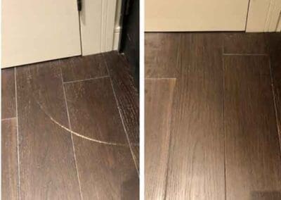 Before and After - Scratched Floor Repair