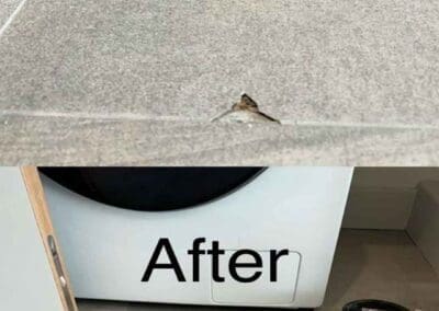 Before and After - tile repairs