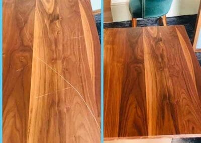 Before and After - worktop scratch repair